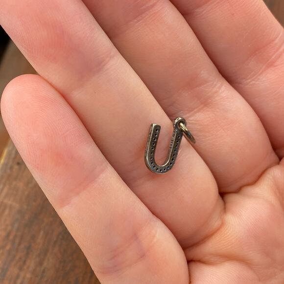 Pandora Sterling Silver Alphabet Letter U Dangle with Clear Zirconia 791333CZ - Picture 3 of 5